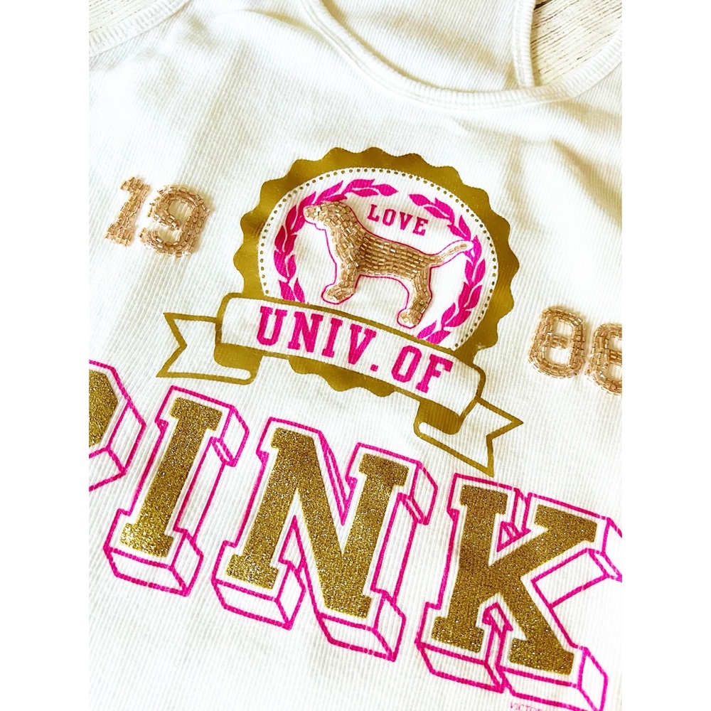 VS Pink rare Y2K bling tank top sz L - Picture 3 of 8